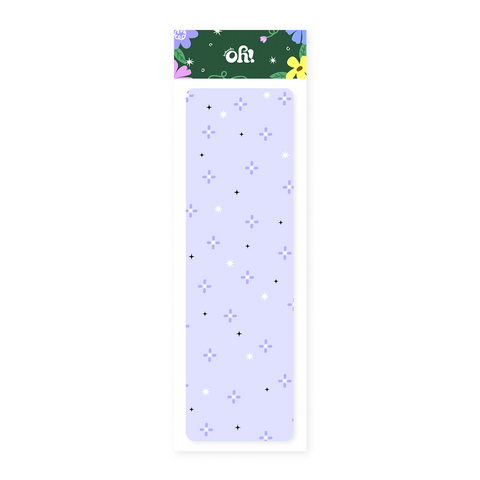 Lavender star scatter holographic bookmark with star pattern