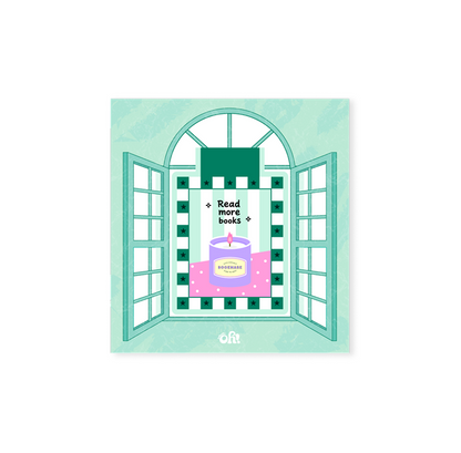 Read More Books aromatherapy magnetic bookmark with calming illustration