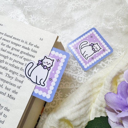 Back view of cute animal stamp page clip bookmarks
