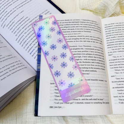 Life Is Beautiful floral bookmark displayed on an open book page