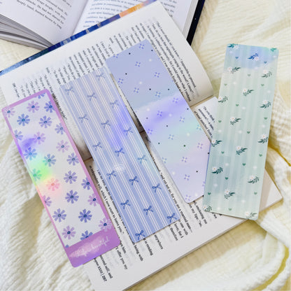 Classic bookmark with subtle holographic laminate shine